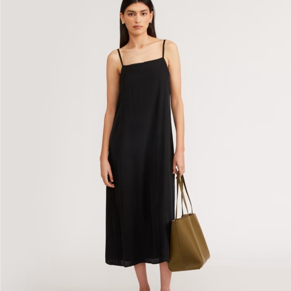 Everlane black silk dress Size 4